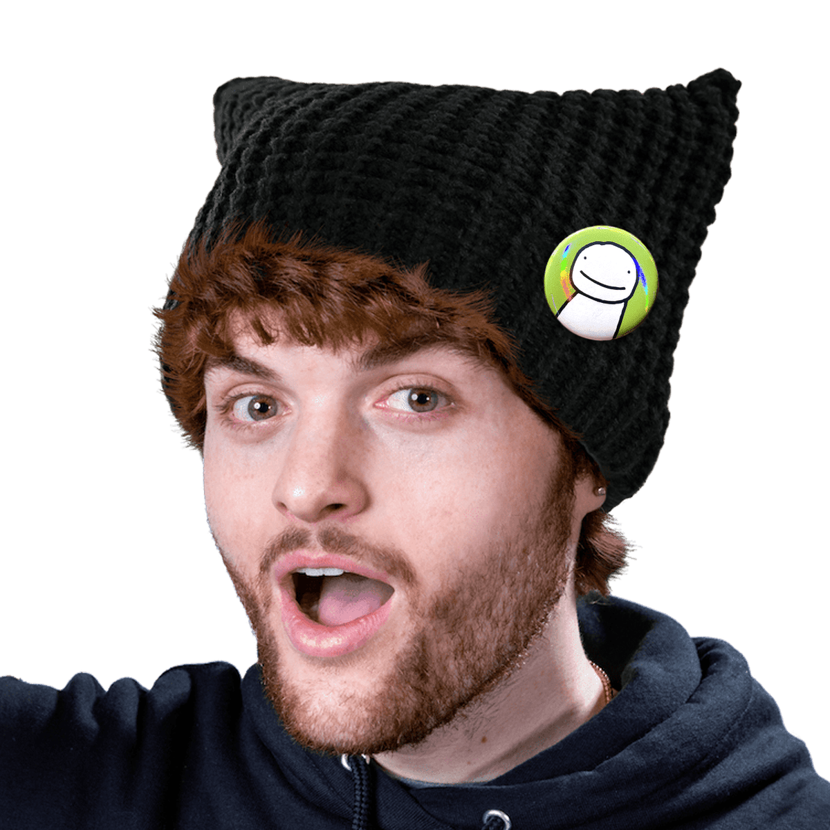 VidCon 2025 Dream Black Cat Beanie with Blob Button