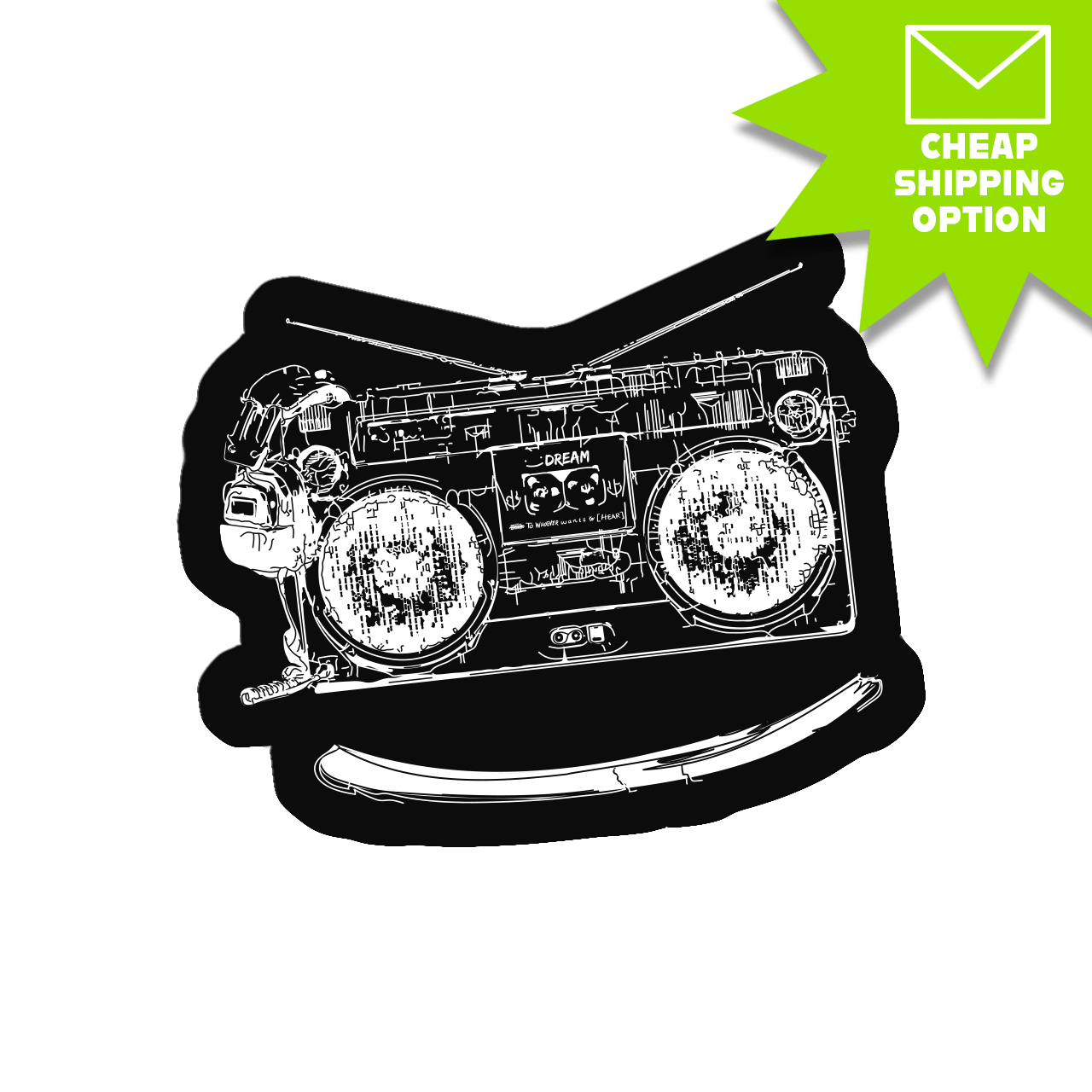 Boombox Smile Sticker