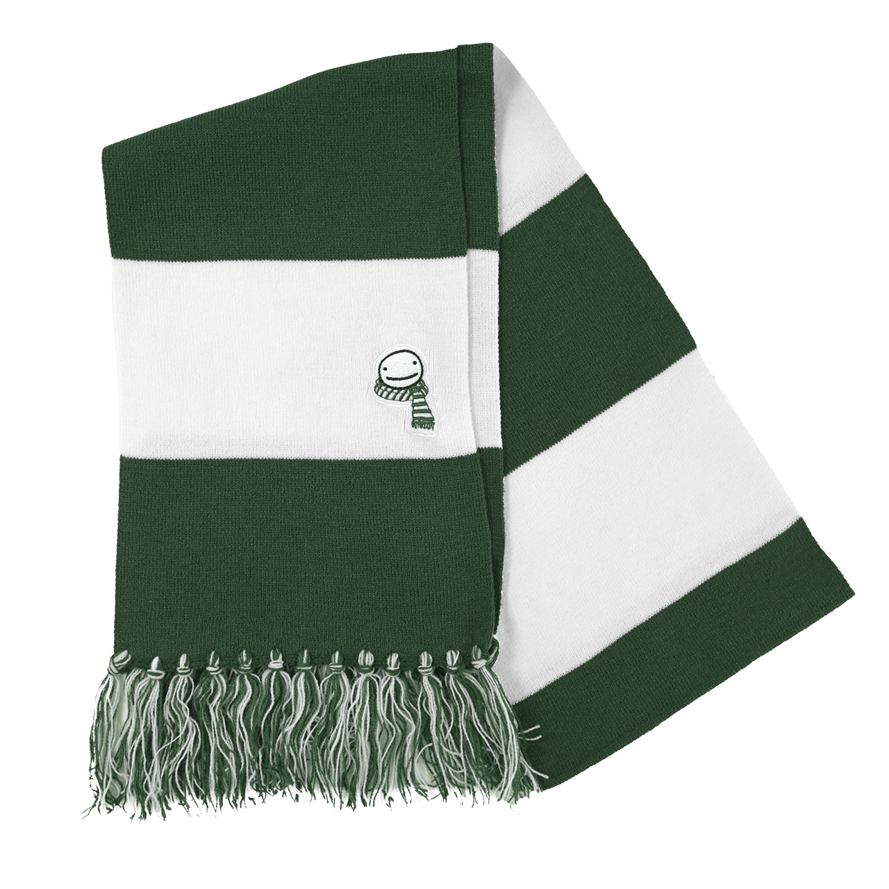 Dream Green and White Character Scarf