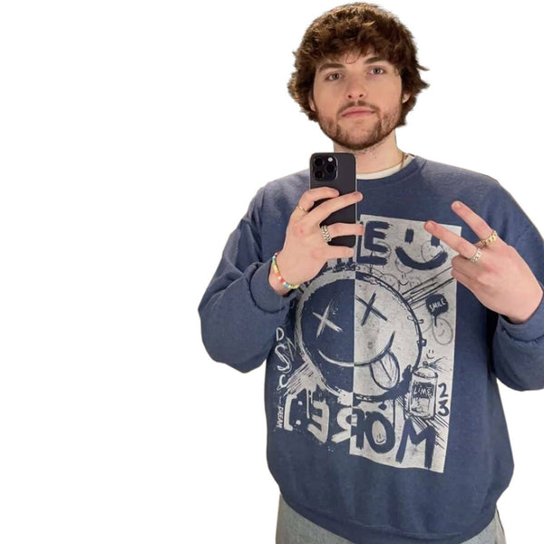 April MEMBERS ONLY Blue Smile More Sweatshirt - DREAM