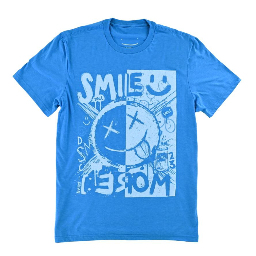 July MEMBERS ONLY Smile More Turquoise T-Shirt