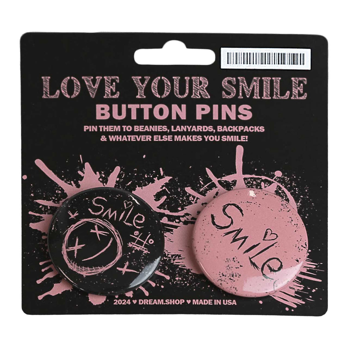 Dream May MEMBERS ONLY Love Your Smile Button Pins 2 Pack