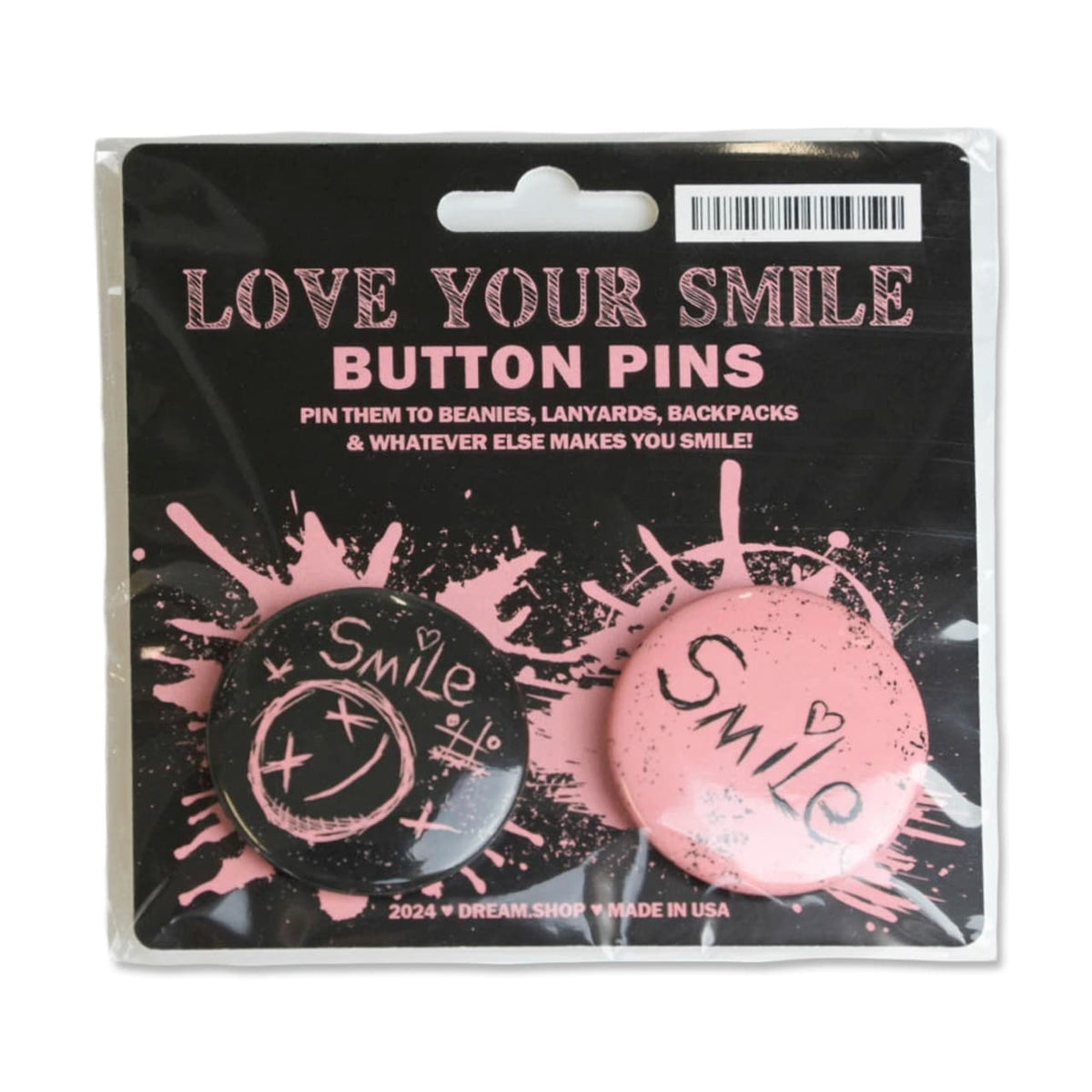 Dream May MEMBERS ONLY Love Your Smile Button Pins 2 Pack
