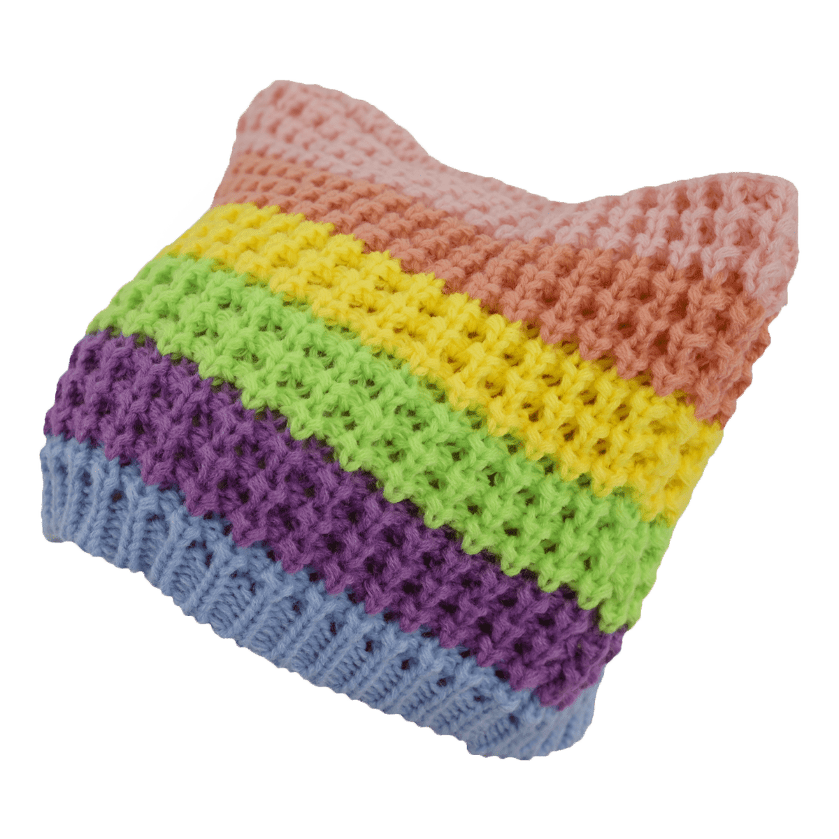 Dream Pastel Rainbow Cat Beanie