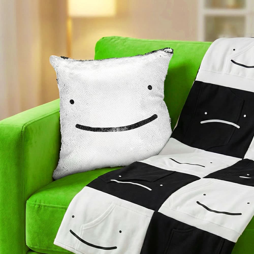 Dream Sequin Smile Pillow