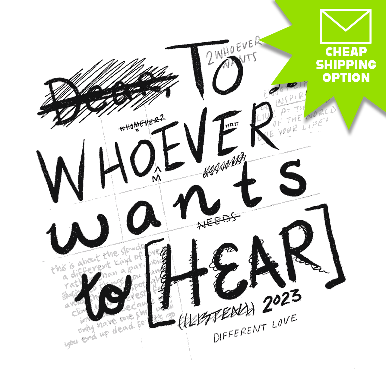 To Whoever Wants to Hear Title Sticker