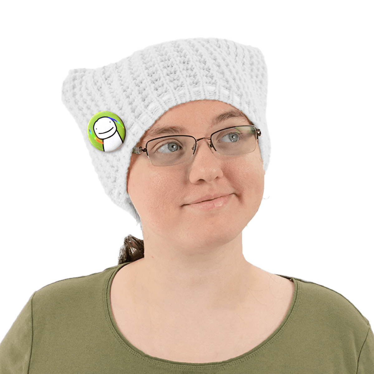 VidCon 2025 Dream White Cat Beanie with Blob Button