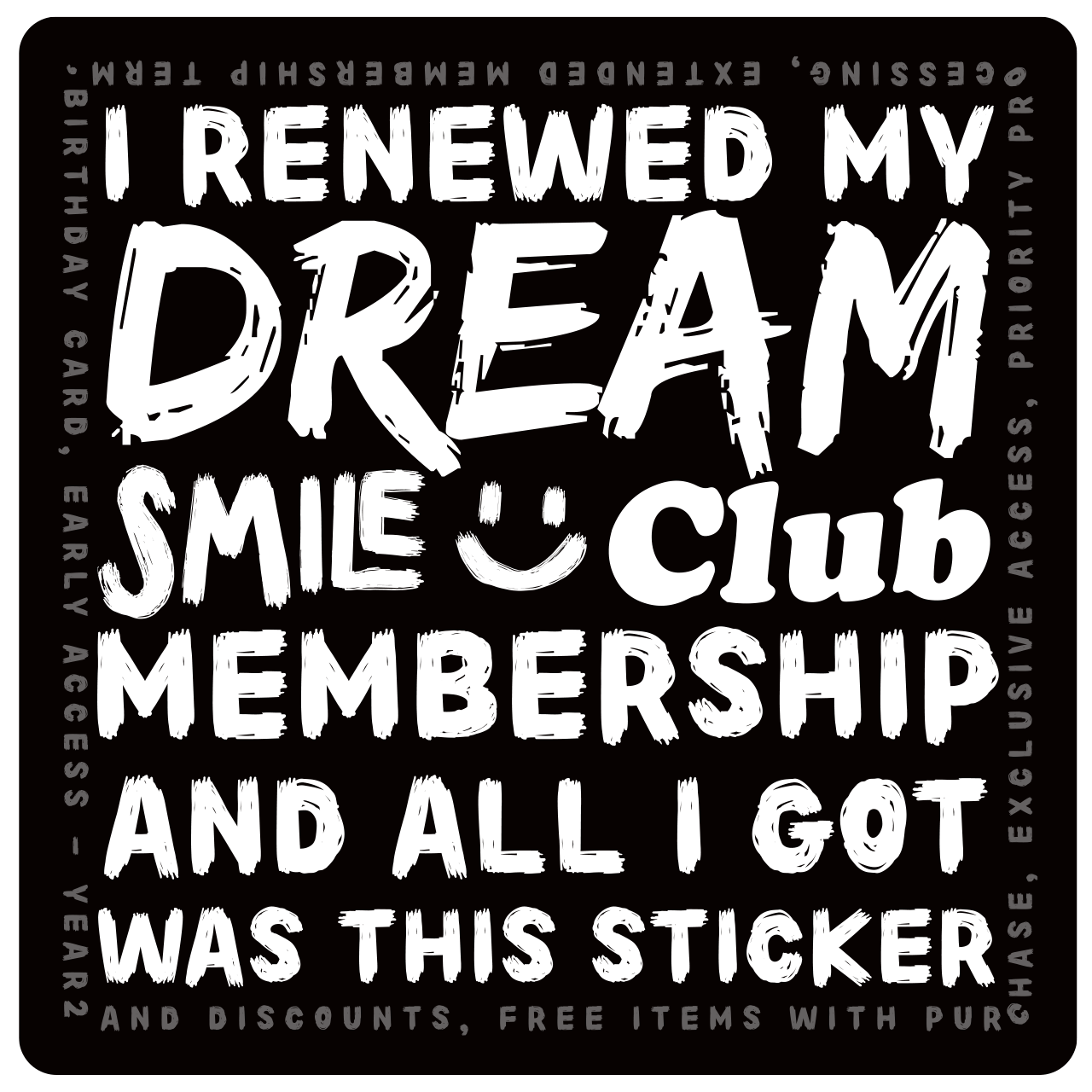 MEMBERS ONLY Renewal Sticker