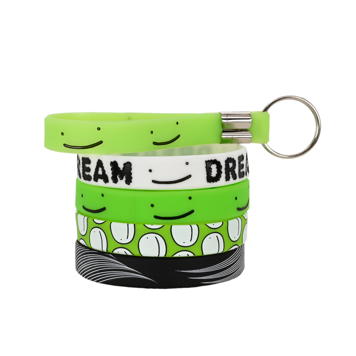 Dream Wristbands 5-pack Lime Smiles
