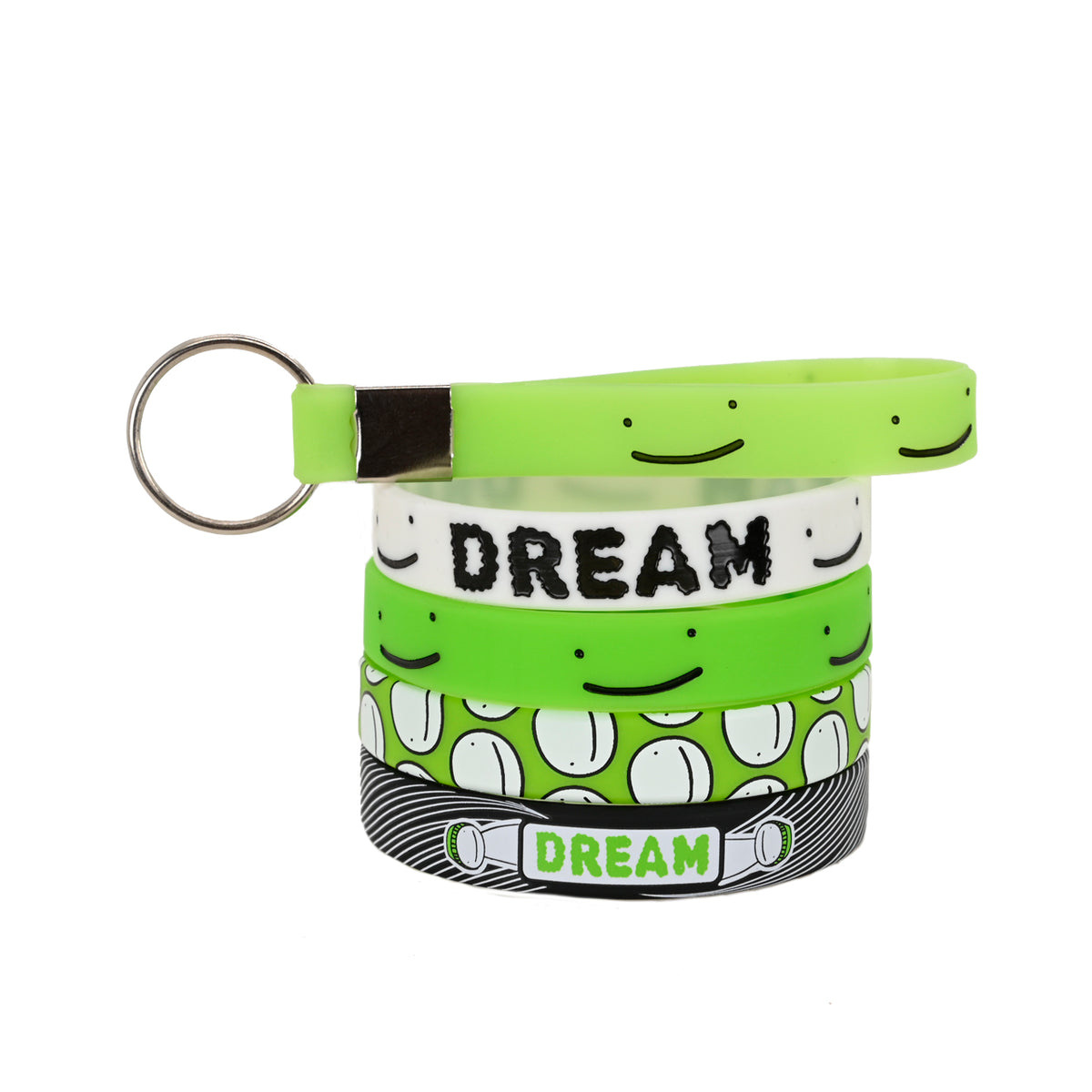 Dream Wristbands 5-pack Lime Smiles