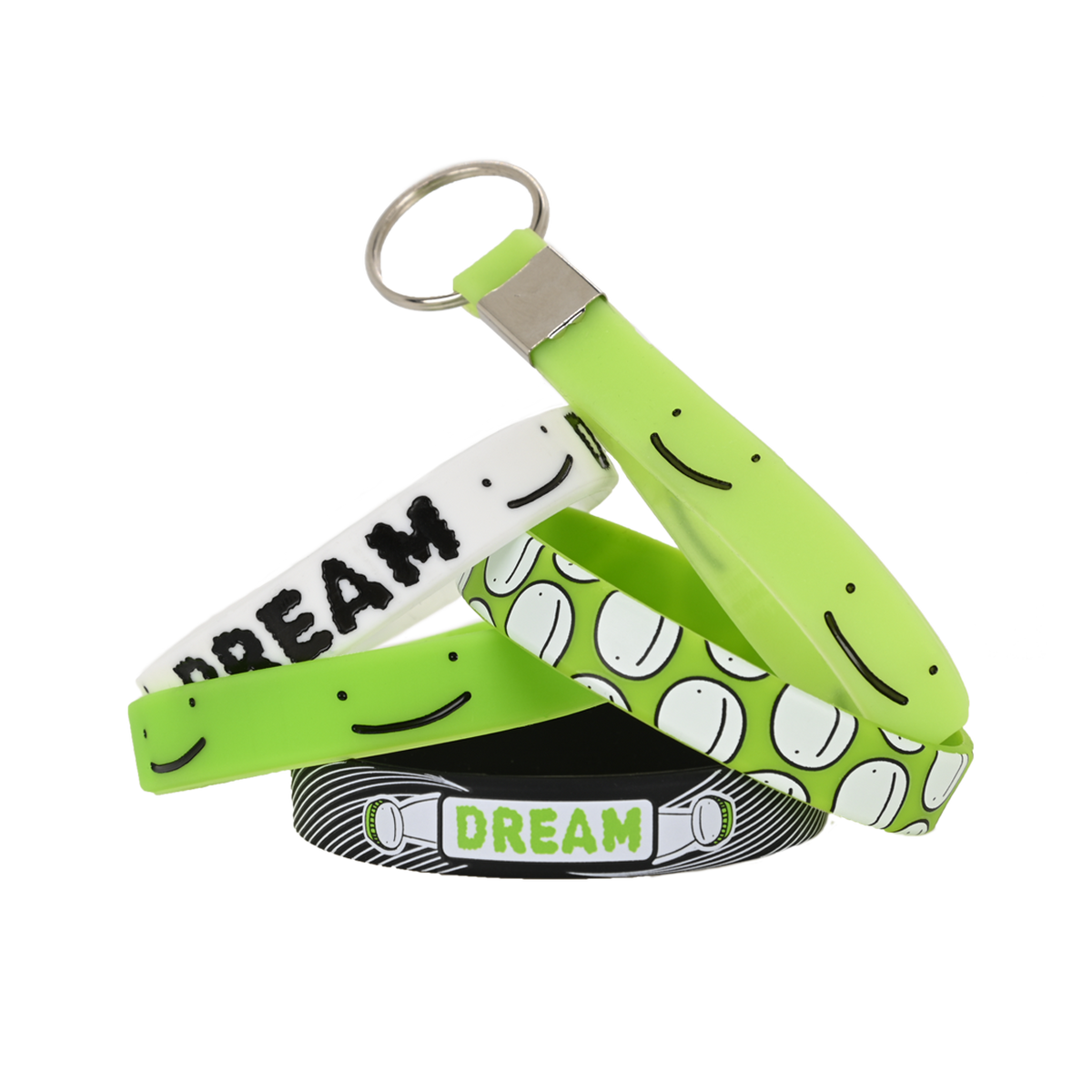 Dream Wristbands 5-pack Lime Smiles